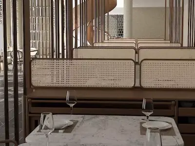 Restaurant Interior Design 3D model buy