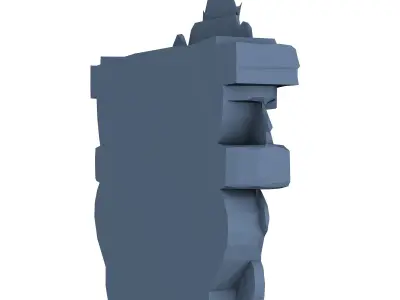 Aztec Sculpture Low Poly 3D print model
