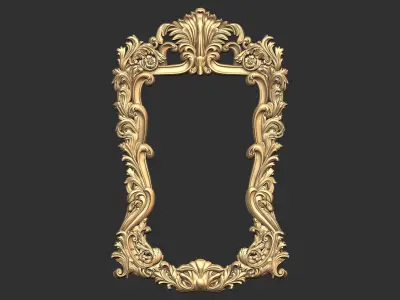 mirror frame carving 3D model