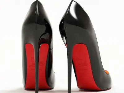 Christian Louboutin So Kate 120mm High Heels Low-poly 3D model