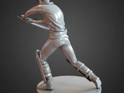 cricket player  3D print model