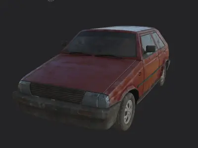 vehicles old car Low-poly 3D model