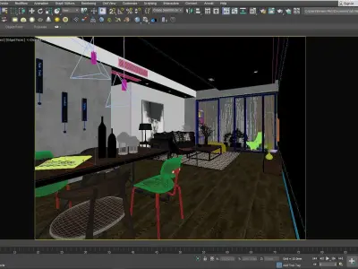 Modern home interior 3D model