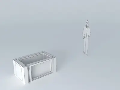 Elements metal box and pencil Free 3D model