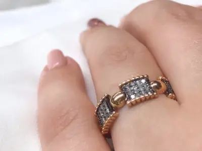 Tiffany Style Engagement Ring With Diamonds 3D print model