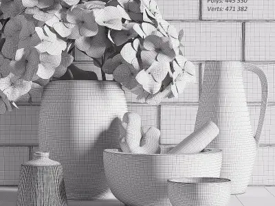 Kitchen Decoration Set 3D model