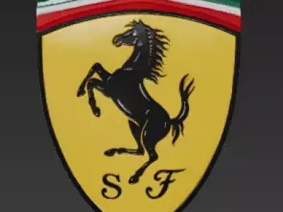 Ferrari Shield Logo 3D print model