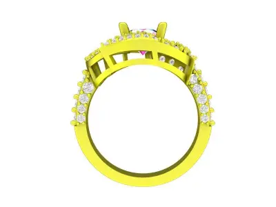 A6994 Diamond Phoenix Women Ring 3D Print 3D print model