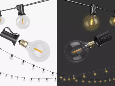 Garland Outdoor String Lights 3D model