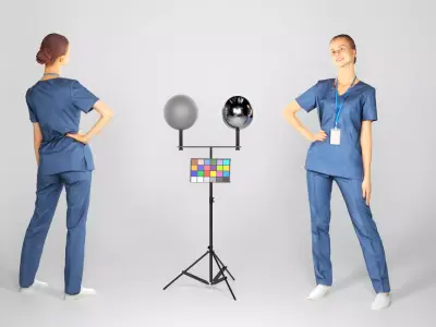 Young surgical nurse smiling 104 Low-poly 3D model