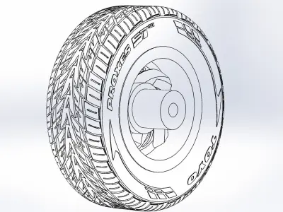 Wheels for scale model of truck F150 1993 3D print model
