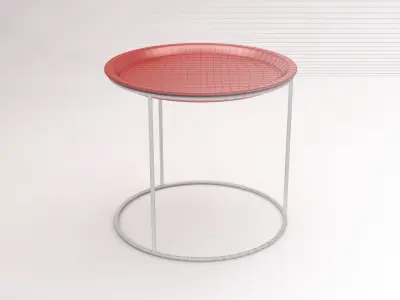 SIDE TABLE---Plate and tripod rods 3D model