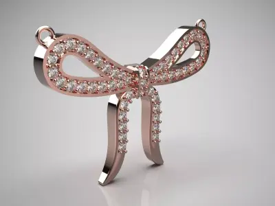 Bow tie jewelry necklace jp0265 3D print model