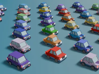 Stylized vehicle by Asterman Low Poly Low-poly 3D model