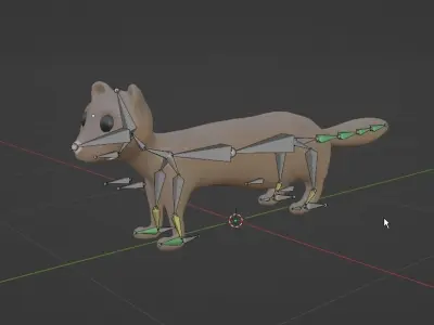 Stylize Mink Low-poly 3D model