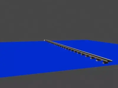 3d model bridge low poly blender model Low-poly 3D model