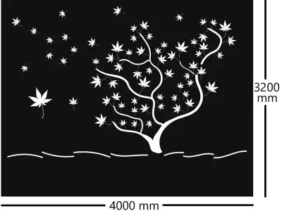 THE MAPLE STAR for laser cnc cutting wall hanging 3D print model