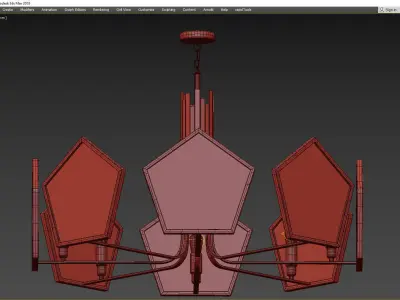 ANKE LUXURY BRASS CHANDELIER 3D model