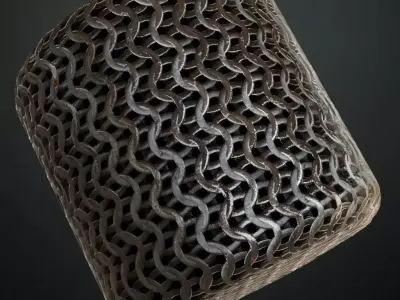 Chainmail Texture PBR Seamless Texture