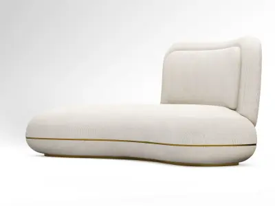 SE oshun sofa with oshun daybed and oshun armchair 3D model