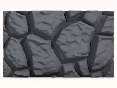 Stacked Cobble Stone Facade 3D model