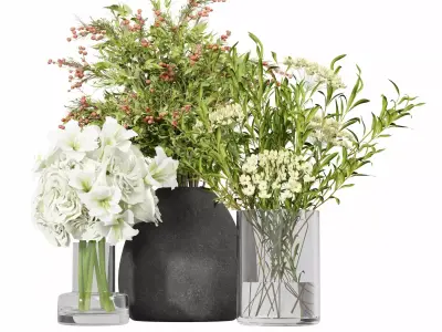 Flowe bouquets 04 3D model