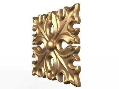 Rosette Carved Decoration CNC 017 Low-poly 3D model