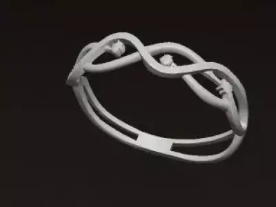 Infinite Elegance Gold Bracelet A Touch of Luxury 3D print model