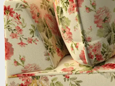Floral Armchair 3D model