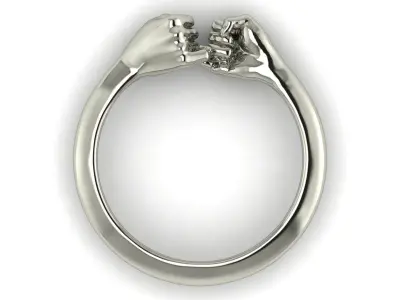 Hand Holding Ring STL 3D Printable Model 3D print model