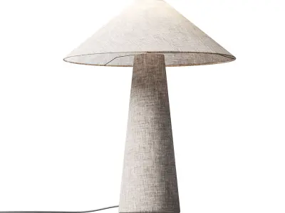Grote tafellamp Ilena van linnen 3D model