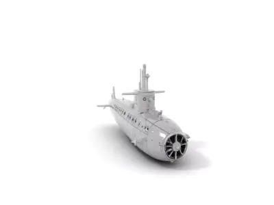 Sleek Submarine model pack Low-poly 3D model