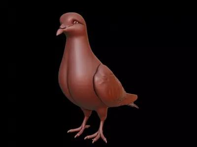 Pigeon Animal Sculpture 3D print model buy