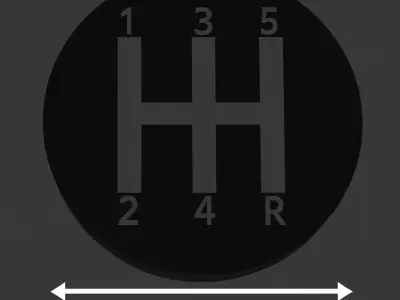 3D Printable Golfball-Style Gear Knob - 5-Speed Edition- 1-5-R  3D print model