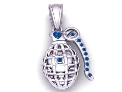 Luxury Bomb Pendant 3D Printable Model 3D print model