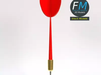 Dart 2 with gold tip 3D model