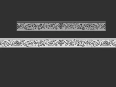 Church decoration marble woden Cornice 3D model