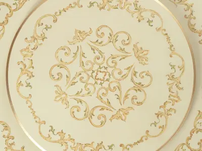 Victorian round dining table by Modenese 3D model