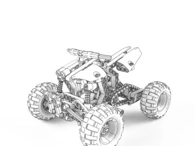 Lego Technic Quad Bike 3D model