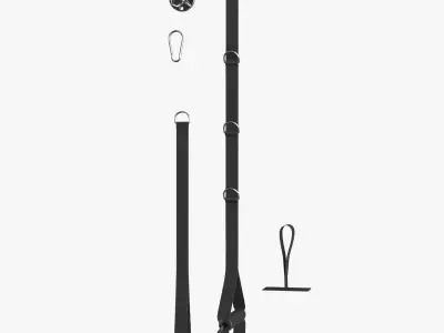 Fitness Straps  for Body Workouts Low-poly 3D model