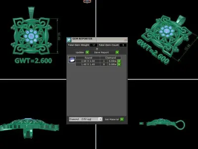 FASION PENDANT 3D model 9