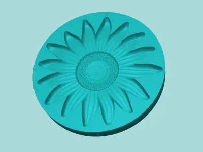 Sunflower 04 - Silicone Mold Maker - Template 3D print model