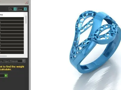 Fancy Womens Rings Plain Rings Ready STL 3DM Models Rings 3D print model