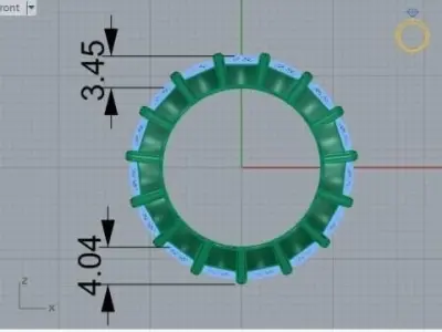 Eternity  halo ring   423 3D print model