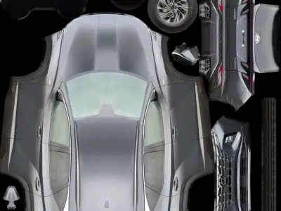 Hyundai Tucson 2023 Low-poly 3D model