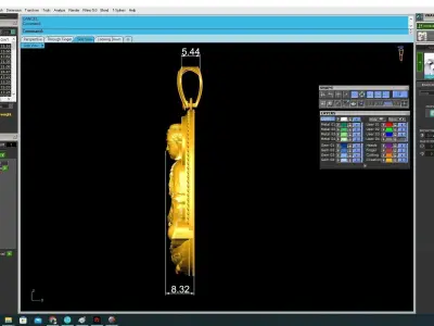 Luxury Buddha Oval Pendant for Jewelry 3622 3D print model