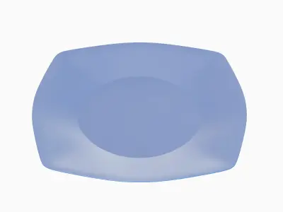 Disposable Plastic Plate A 01  Low-poly 3D model