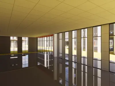 Office Building  - Green Intelligence Tower 3D model