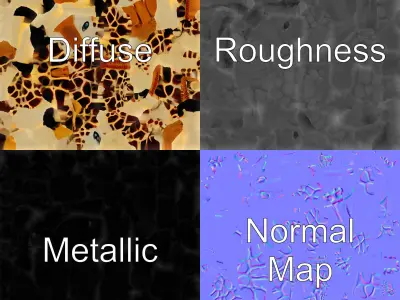 Dewy Giraffe Texture Model Pack Low-poly 3D model