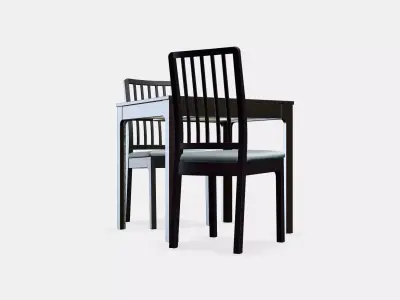 EKEDALEN - EKEDALEN Table and 2 chairs 1 Low-poly 3D model